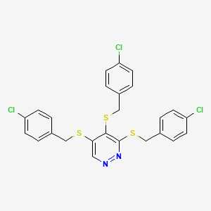 3,4,5-Tris[(4-chlorobenzyl)sulfanyl]pyridazine