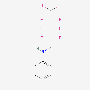 molecular formula C11H9F8N B14742033 N-(2,2,3,3,4,4,5,5-Octafluoropentyl)aniline CAS No. 733-76-6