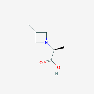 molecular formula C7H13NO2 B1474205 (S)-2-(3-methylazetidin-1-yl)propanoic acid CAS No. 1932430-78-8
