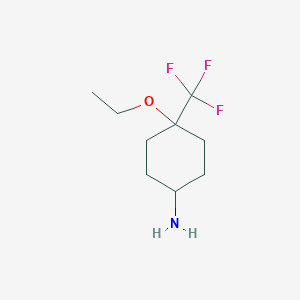 4-Ethoxy-4-(trifluoromethyl)cyclohexan-1-amine