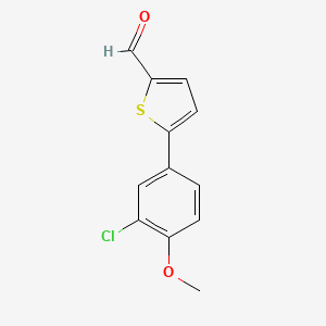 molecular formula C12H9ClO2S B1474210 5-(3-Chloro-4-methoxyphenyl)-2-thiophenecarbaldehyde CAS No. 927802-43-5