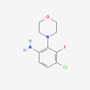 molecular formula C10H12ClFN2O B1474215 4-氯-3-氟-2-(吗啉-4-基)苯胺 CAS No. 1803603-63-5