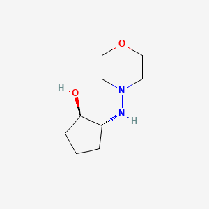 molecular formula C9H18N2O2 B1474220 (1R,2R)-2-[(morpholin-4-yl)amino]cyclopentan-1-ol CAS No. 1932180-96-5