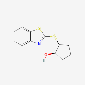 molecular formula C12H13NOS2 B1474226 (1R,2R)-2-(1,3-benzothiazol-2-ylsulfanyl)cyclopentan-1-ol CAS No. 1993386-50-7