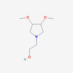 molecular formula C8H17NO3 B1474232 2-(3,4-二甲氧基吡咯烷-1-基)乙醇 CAS No. 1696098-36-8