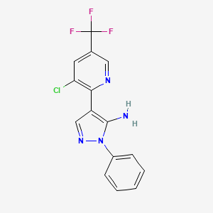 4-(3-chloro-5-(trifluoromethyl)pyridin-2-yl)-1-phenyl-1H-pyrazol-5-amine