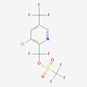B1474235 (3-Chloro-5-(trifluoromethyl)pyridin-2-yl)difluoromethyl trifluoromethanesulfonate CAS No. 1823188-15-3