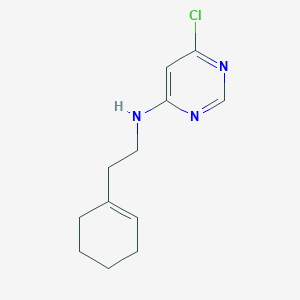 molecular formula C12H16ClN3 B1474237 6-chloro-N-(2-(cyclohex-1-en-1-yl)ethyl)pyrimidin-4-amine CAS No. 19807-98-8