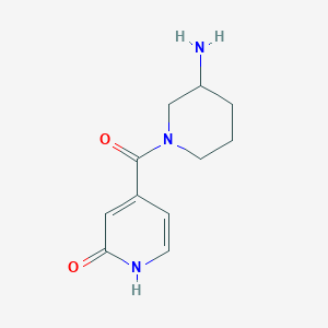 molecular formula C11H15N3O2 B1474238 4-(3-aminopiperidine-1-carbonyl)pyridin-2(1H)-one CAS No. 1699241-56-9