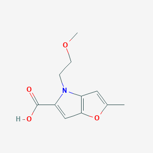 molecular formula C11H13NO4 B1474246 4-(2-methoxyethyl)-2-methyl-4H-furo[3,2-b]pyrrole-5-carboxylic acid CAS No. 1192933-27-9