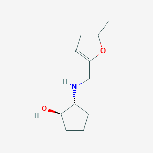molecular formula C11H17NO2 B1474247 (1R,2R)-2-{[(5-methylfuran-2-yl)methyl]amino}cyclopentan-1-ol CAS No. 1932082-43-3