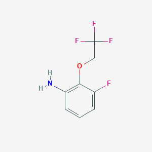 molecular formula C8H7F4NO B1474250 3-Fluoro-2-(2,2,2-trifluoroethoxy)-phenylamine CAS No. 1566430-67-8