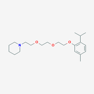 B14742509 1-[2-(2-{2-[5-Methyl-2-(propan-2-yl)phenoxy]ethoxy}ethoxy)ethyl]piperidine CAS No. 856-12-2