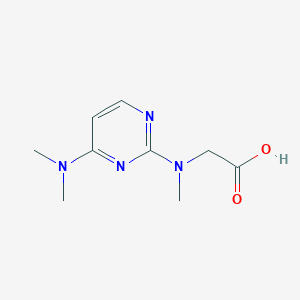 molecular formula C9H14N4O2 B1474253 [(4-Dimethylamino-pyrimidin-2-yl)-methyl-amino]-acetic acid CAS No. 1706438-08-5