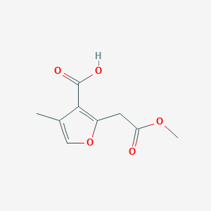 molecular formula C9H10O5 B1474257 2-(2-Methoxy-2-oxoethyl)-4-methylfuran-3-carboxylic acid CAS No. 1803605-71-1