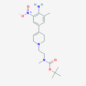 molecular formula C20H30N4O4 B1474259 叔丁基(2-(4-(4-氨基-3-甲基-5-硝基苯基)-5,6-二氢吡啶-1(2H)-基)乙基)(甲基)氨基甲酸酯 CAS No. 1189777-87-4