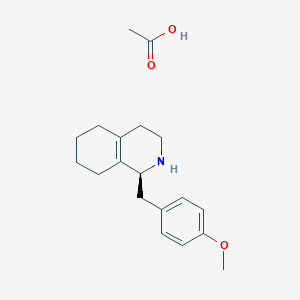 B147426 Acetic acid;(1S)-1-[(4-methoxyphenyl)methyl]-1,2,3,4,5,6,7,8-octahydroisoquinoline CAS No. 103573-39-3