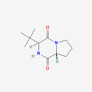 molecular formula C11H18N2O2 B1474261 (3S,8AR)-3-(tert-Butyl)hexahydropyrrolo[1,2-a]pyrazine-1,4-dione CAS No. 2166234-03-1