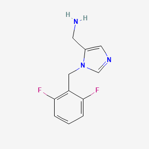 molecular formula C11H11F2N3 B1474263 (1-(2,6-difluorobenzyl)-1H-imidazol-5-yl)methanamine CAS No. 1502605-09-5