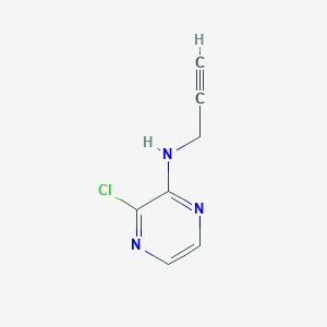 molecular formula C7H6ClN3 B1474266 3-氯-N-(炔丙-2-基)吡嗪-2-胺 CAS No. 1702872-08-9