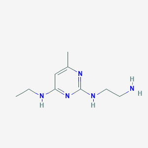 molecular formula C9H17N5 B1474269 N2-(2-aminoethyl)-N4-ethyl-6-methylpyrimidine-2,4-diamine CAS No. 1706428-23-0