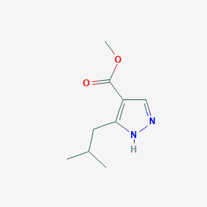 molecular formula C9H14N2O2 B1474271 methyl 3-isobutyl-1H-pyrazole-4-carboxylate CAS No. 2098005-56-0