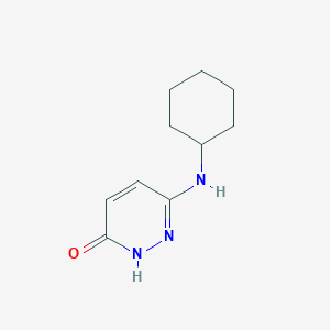 molecular formula C10H15N3O B1474272 6-(环己基氨基)嘧啶并[3,4-d]嘧啶-3-醇 CAS No. 1211438-53-7