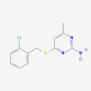 4-{[(2-Chlorophenyl)methyl]sulfanyl}-6-methylpyrimidin-2-amine