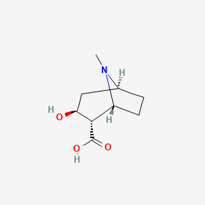 molecular formula C9H15NO3 B14742774 (1R,2S,3S,5S)-3-hydroxy-8-methyl-8-azabicyclo[3.2.1]octane-2-carboxylic acid CAS No. 481-38-9