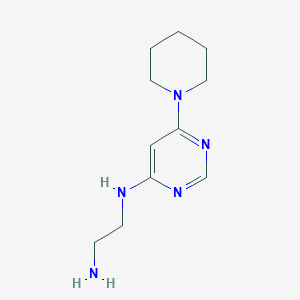 molecular formula C11H19N5 B1474283 N1-(6-(piperidin-1-yl)pyrimidin-4-yl)ethane-1,2-diamine CAS No. 1706442-97-8