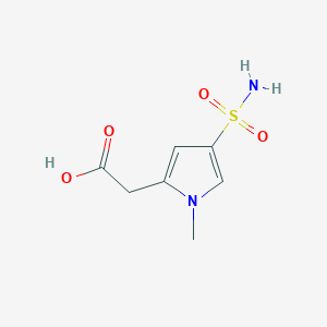 molecular formula C7H10N2O4S B1474284 2-(1-methyl-4-sulfamoyl-1H-pyrrol-2-yl)acetic acid CAS No. 1803592-62-2