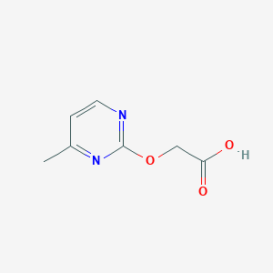 molecular formula C7H8N2O3 B1474291 2-((4-Methylpyrimidin-2-yl)oxy)acetic acid CAS No. 1600925-50-5
