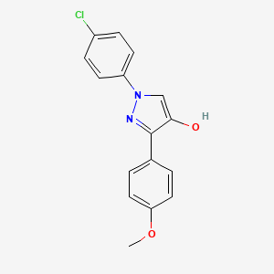 molecular formula C16H13ClN2O2 B1474292 1-(4-Chlorophenyl)-3-(4-methoxyphenyl)-1H-pyrazol-4-ol CAS No. 1202029-35-3