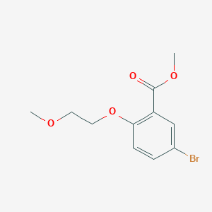 molecular formula C11H13BrO4 B1474297 5-Bromo-2-(2-methoxyethoxy)-benzoic acid methyl ester CAS No. 75230-40-9