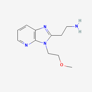 molecular formula C11H16N4O B1474310 2-(3-(2-methoxyethyl)-3H-imidazo[4,5-b]pyridin-2-yl)ethan-1-amine CAS No. 1492815-30-1