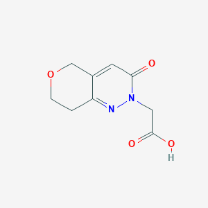 2-{3-oxo-2H,3H,5H,7H,8H-pyrano[4,3-c]pyridazin-2-yl}acetic acid