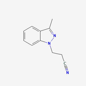 molecular formula C11H11N3 B1474313 3-(3-Methyl-1H-indazol-1-yl)propanenitrile CAS No. 1713640-21-1