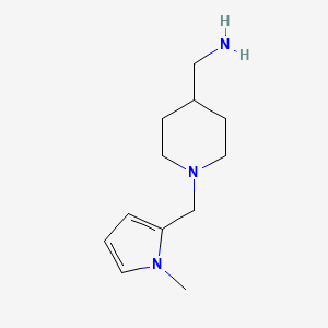 molecular formula C12H21N3 B1474316 [1-[(1-Methylpyrrol-2-yl)methyl]-4-piperidyl]methanamine CAS No. 1707746-75-5