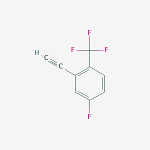 molecular formula C9H4F4 B1474322 2-Ethynyl-4-fluoro-1-(trifluoromethyl)benzene CAS No. 1823938-97-1