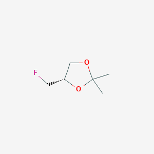 molecular formula C6H11FO2 B1474324 (S)-4-(Fluoromethyl)-2,2-dimethyl-1,3-dioxolane CAS No. 33644-24-5