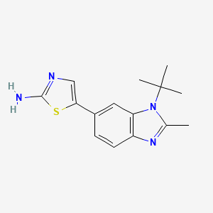 molecular formula C15H18N4S B1474329 5-(1-tert-Butyl-2-methyl-1H-benzo-[d]imidazol-6-yl)thiazol-2-amine CAS No. 1395492-59-7