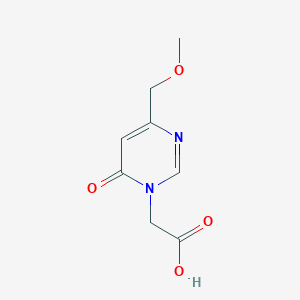 molecular formula C8H10N2O4 B1474332 (4-Methoxymethyl-6-oxo-6H-pyrimidin-1-yl)-acetic acid CAS No. 1708263-94-8