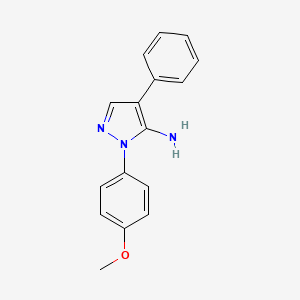 molecular formula C16H15N3O B1474333 1-(4-Methoxyphenyl)-4-phenyl-1H-pyrazol-5-amine CAS No. 1071093-28-1