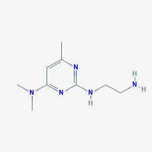 molecular formula C9H17N5 B1474341 N2-(2-aminoethyl)-N4,N4,6-trimethylpyrimidine-2,4-diamine CAS No. 1706435-51-9