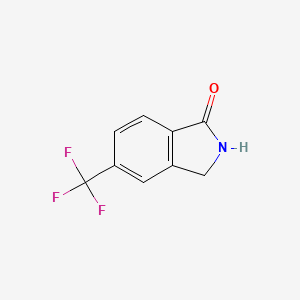 molecular formula C9H6F3NO B1474344 5-(三氟甲基)异吲哚啉-1-酮 CAS No. 1261590-26-4