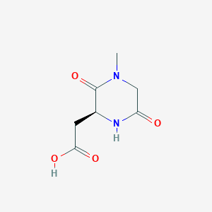molecular formula C7H10N2O4 B1474348 (S)-2-(4-methyl-3,6-dioxopiperazin-2-yl)acetic acid CAS No. 2091576-13-3