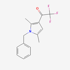 molecular formula C15H14F3NO B1474349 1-(1-benzyl-2,5-dimethyl-1H-pyrrol-3-yl)-2,2,2-trifluoroethan-1-one CAS No. 1803608-26-5