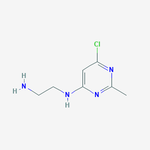molecular formula C7H11ClN4 B1474351 N1-(6-chloro-2-methylpyrimidin-4-yl)ethane-1,2-diamine CAS No. 1289003-46-8