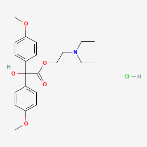 Benzilic acid, 4,4'-dimethoxy-, 2-(diethylamino)ethyl ester, hydrochloride