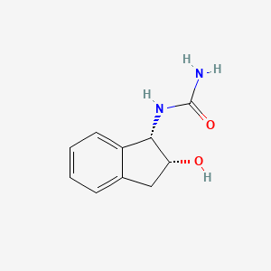 molecular formula C10H12N2O2 B1474355 [(1S,2R)-2-hydroxy-2,3-dihydro-1H-inden-1-yl]urea CAS No. 359760-90-0